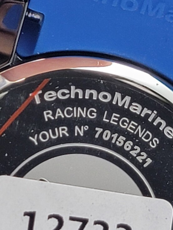 NWT TechnoMarine TM-525011 Racing F2 Legends Mens Womens Blue Pink 44mm Watch main image 8